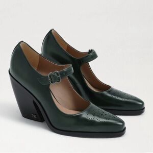 Sam Edelman Dark Green Mary Jane Heels